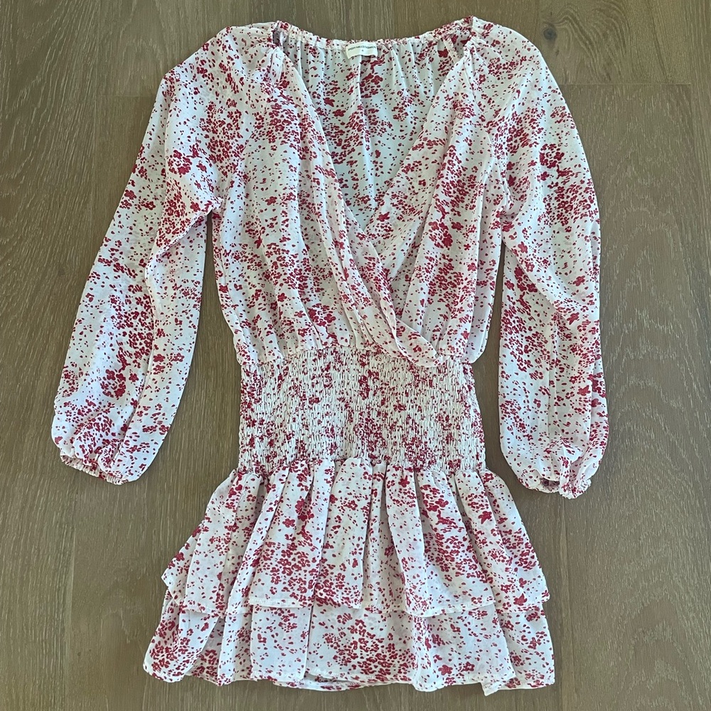 Princess Polly Floral V-Neck Dress with Ruffle Hem